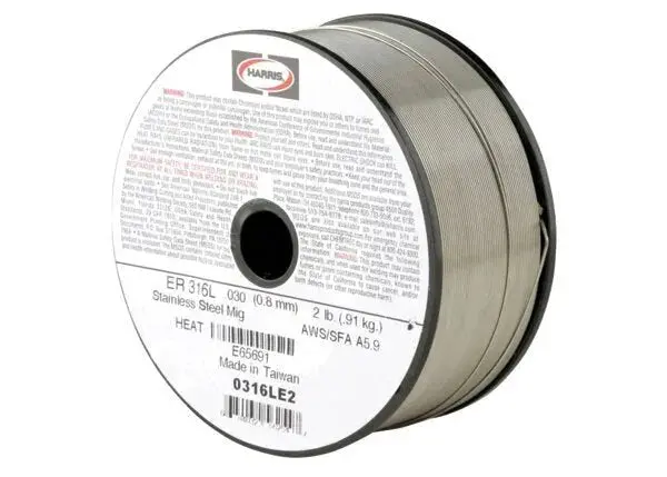 Harris 0316Le2 Stainless Steel Mig Wire — 0.030" Diameter, 2 Lb Spool (316L Grade) 1