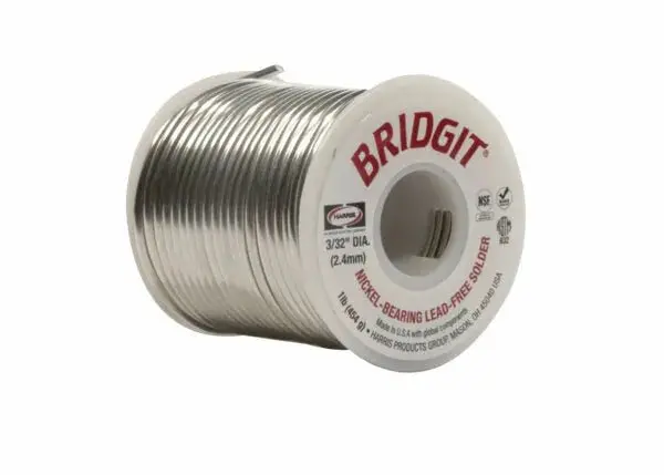 Harris Brgt51 Lead-Free Solid-Core Solder Wire – 3/32" (2.4 Mm), 25 Lb Box 1